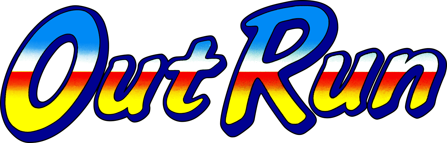 Out Run logo for Commodore 64